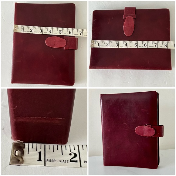 Dinoffer New York rare vintage calf leather agenda / planner / Notebook 3 rings - Picture 16 of 16